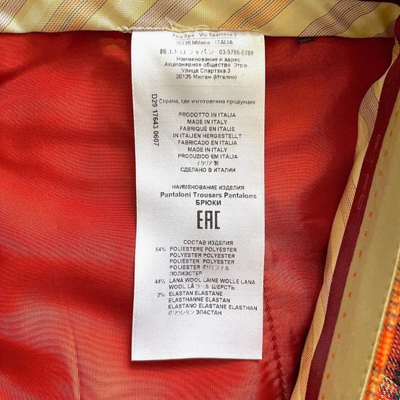 New Etro Tartan Trousers Size 6 - Picture 13 of 13